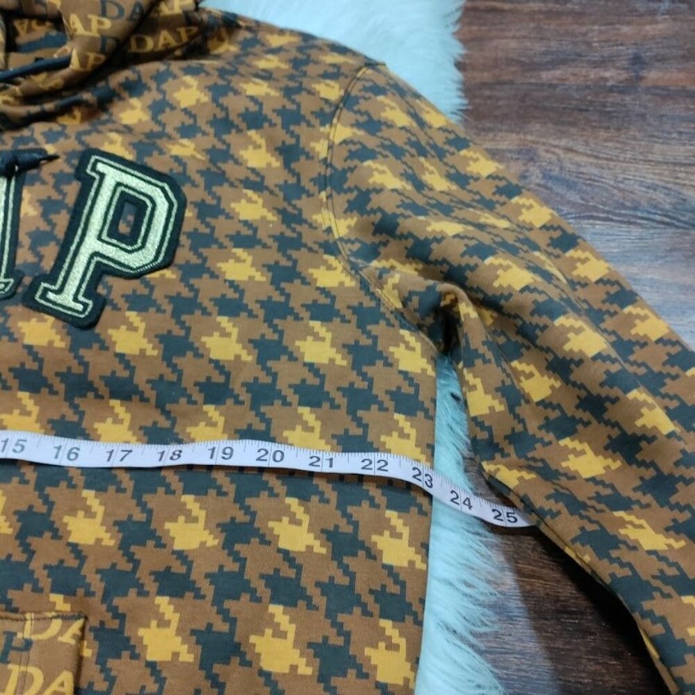 NWT Gap x Dapper Dan DAP GAP Unisex M/L Houndstooth Hoodie & Pant Set Brown/Gold - Picture 11 of 16